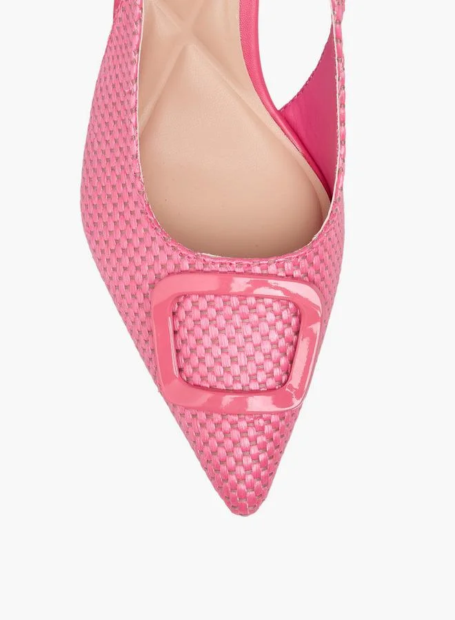 Celeste PINK Women Buckle Closure Kitten Heel Shoes for Women | Best Price UAE