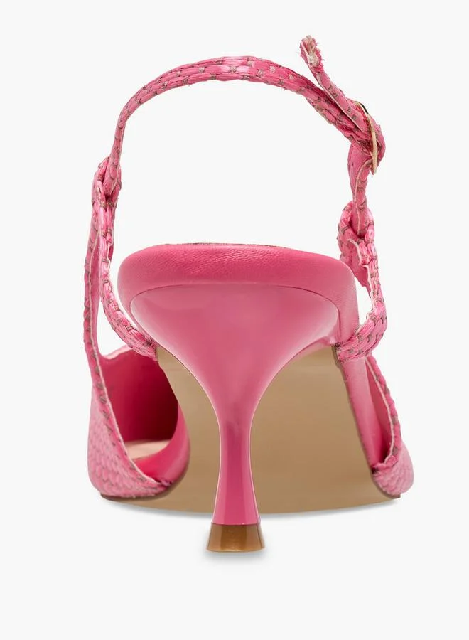 Celeste PINK Women Buckle Closure Kitten Heel Shoes for Women | Best Price UAE
