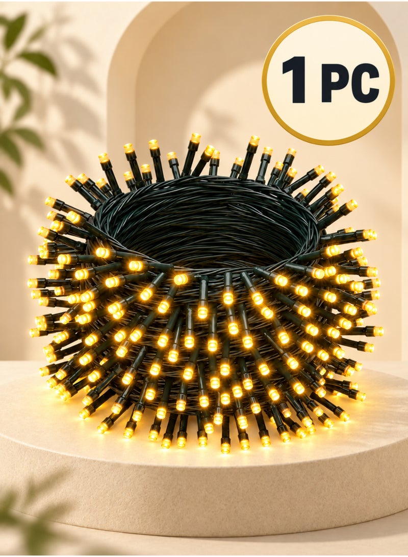 MODI 50M, Warm White, 1 Piece, LED String Lights With 8 Lighting Modes, End-To-End Connector, Black Wire And IP44 Splash-Resistant Design - Image 2