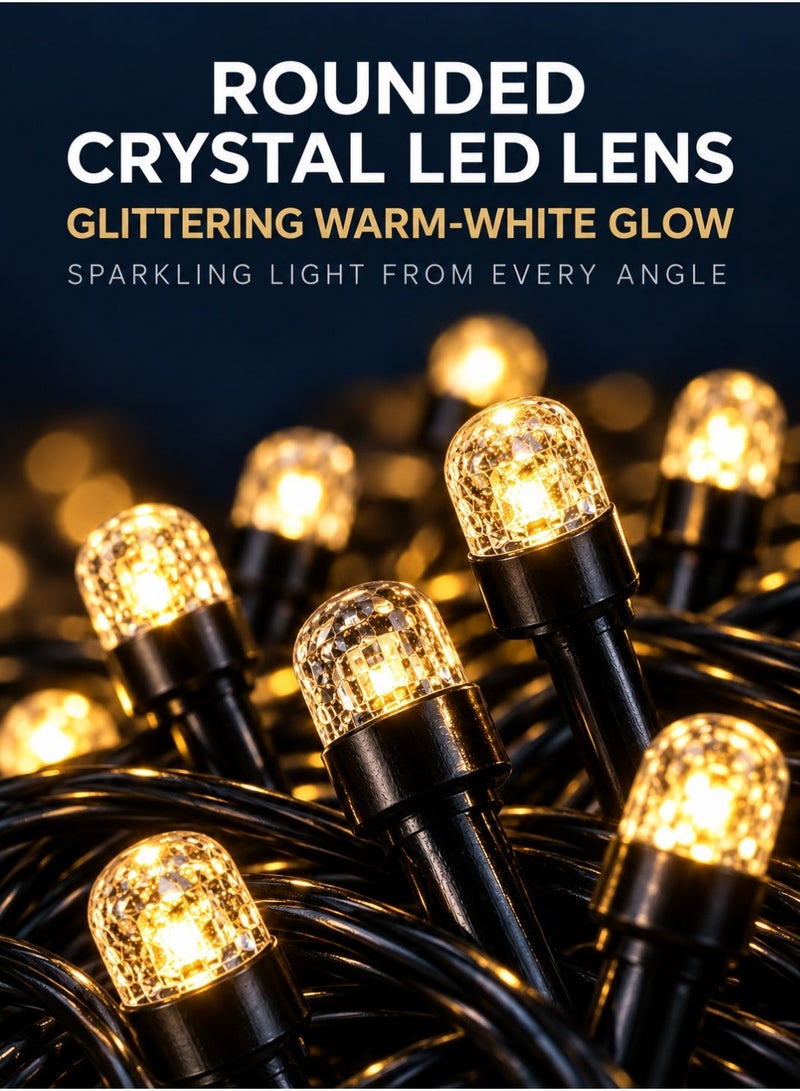 MODI 50M, Warm White, 1 Piece, LED String Lights With 8 Lighting Modes, End-To-End Connector, Black Wire And IP44 Splash-Resistant Design - Image 3