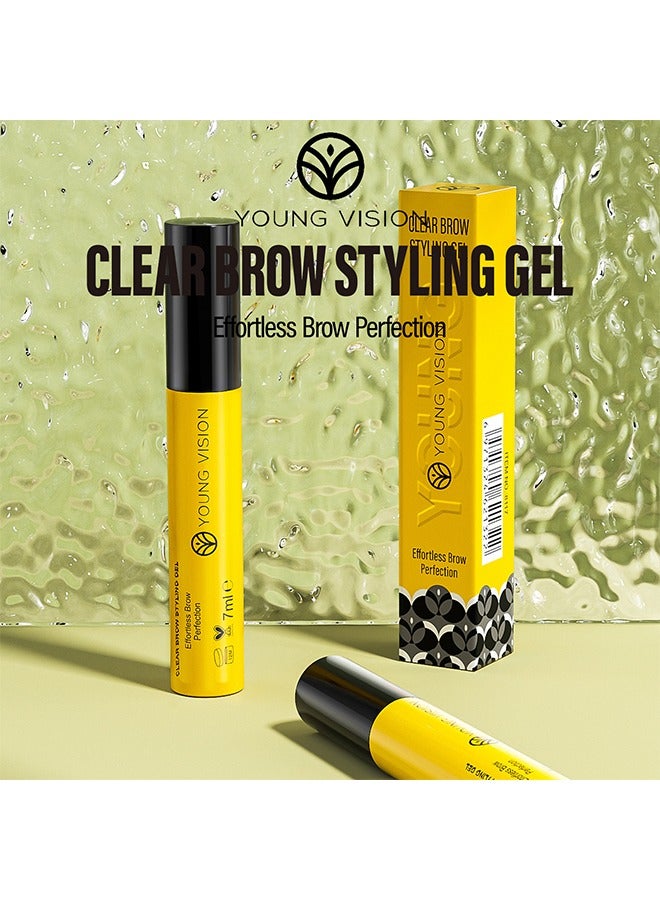 YOUNG VISION Clear Brow Styling Gel,Eyebrow Gel Makeup, Long-Lasting Charming Brow Glue, Waterproof Clear Brow Gel, Smudge-Resistant, Quick-Dry Brow Wax For Defined Natural Looking Eyebrows 7ml - Image 2