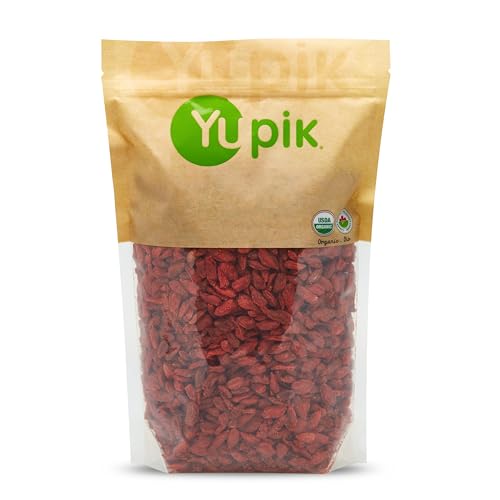 Yupik Organic Dried Goji Berries, 2.2 lb, Gluten-Free, Non-GMO, Vegan, Dried Fruits, Wolfberries, Sulphite-Free, Superfood, High in Vitamin A and C, Source of Fiber, Healthy Snacks, Ideal for Baking - Image 1