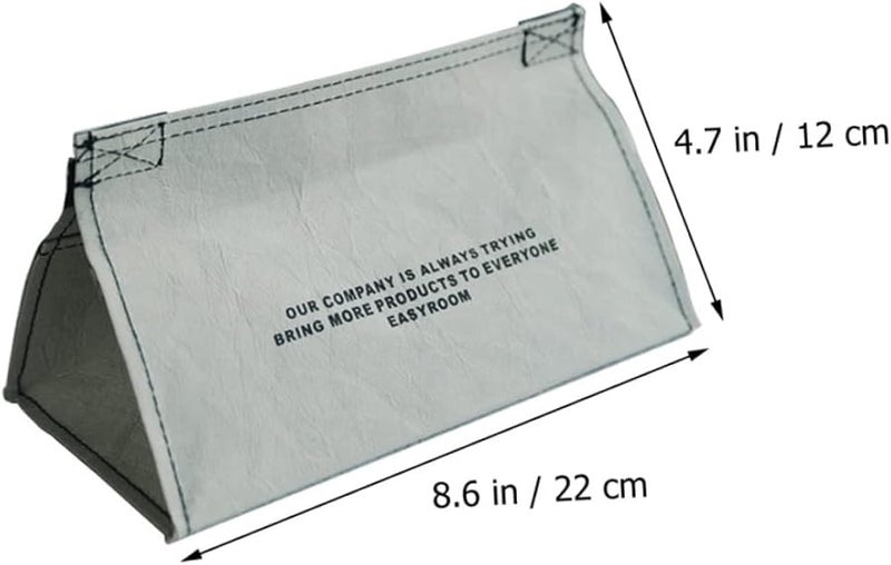 غطاء علبة المناديل الحديث البسيط للمنزل والسيارة والمكتب حامل تخزين أنيق باللون الأسود - Image 4