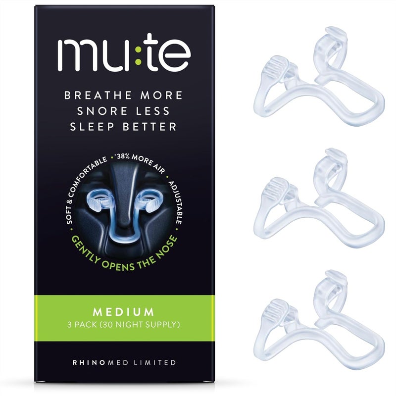 رينومد موسع الأنف Mute من لتقليل الشخير - حل مساعد مضاد للشخير يحسن تدفق الهواء، فتحة أنف مريحة - Image 1