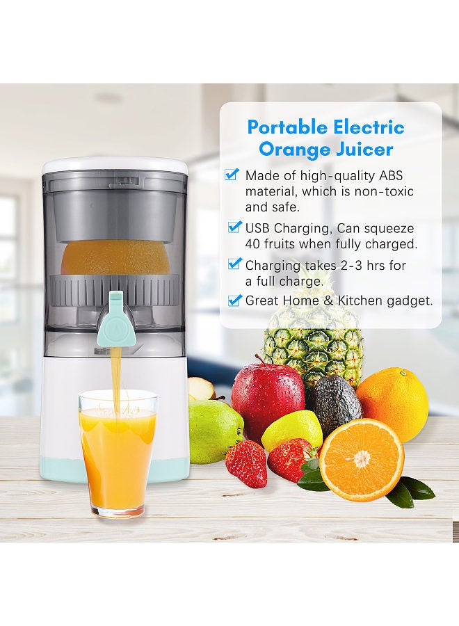 Electric Orange Juice Squeezer Hands Free Portable Citrus Juicer for Orange Lemon Apple Tomato Grape USB Powered Detachable &Washable - Image 5