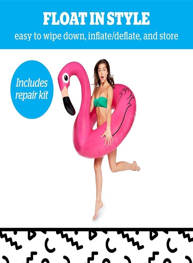 XBEY Flamingo Inflatable Pool Floats, Pool Tubes Swim Ring Pink Pool Float, Inflatable Swimming Pool Floating Ring, Kid Water Sports Beach Ring Pool Raft (Flamingo Swim Ring) - Image 4