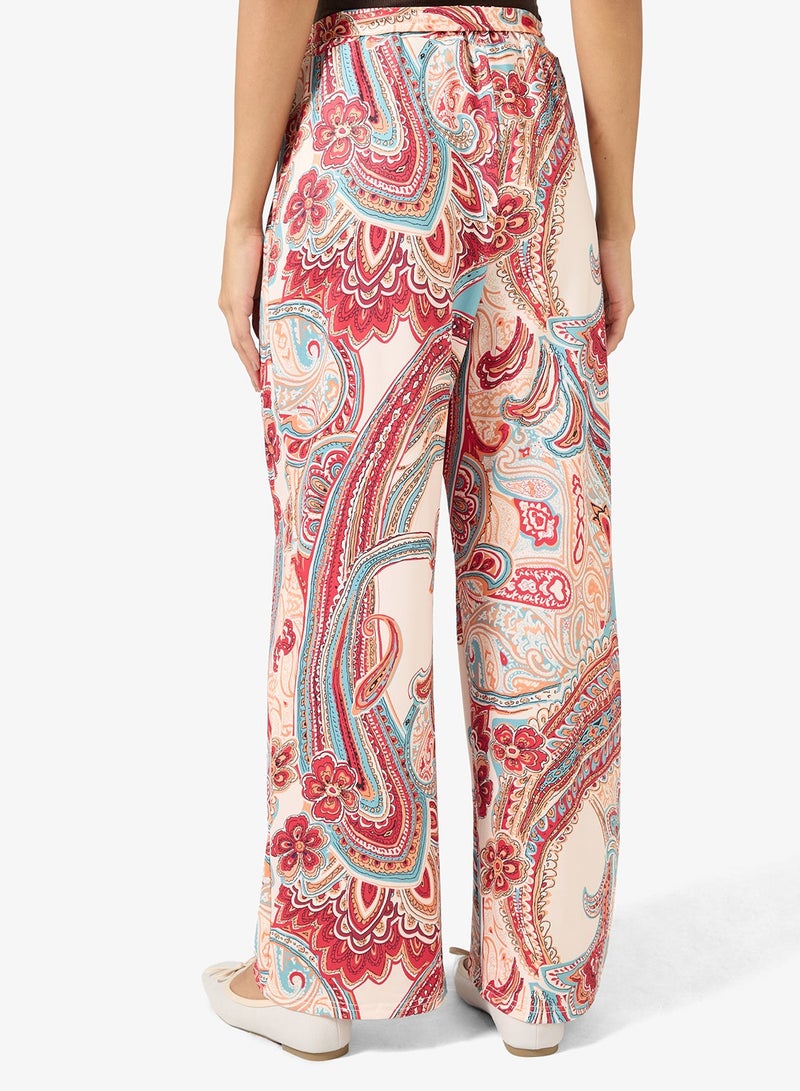 جينجر بنطلون بوهيمي بقصة مستقيمة كاجوال - Image 3