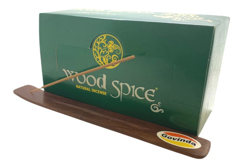 Govinda Incense Stick Holder Bundle with Nandita Wood Spice Incense Sticks - 12 Boxes x 15 Grams - Image 5
