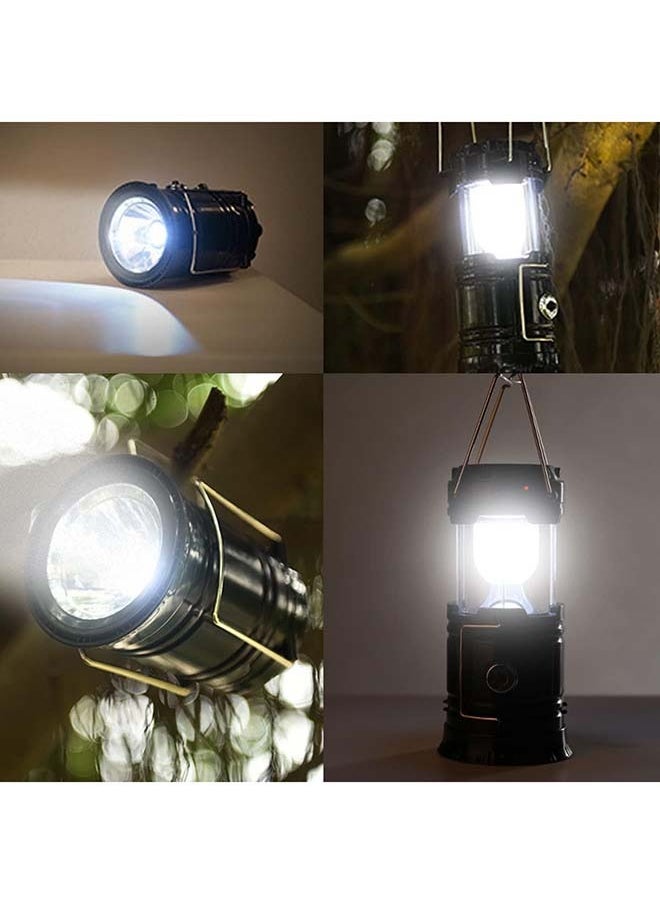 SKY-TOUCH - 2 Pack Portable Led Camping Lantern Flashlights Survival Kit For Emergency, Hurricane, Outage - Image 1