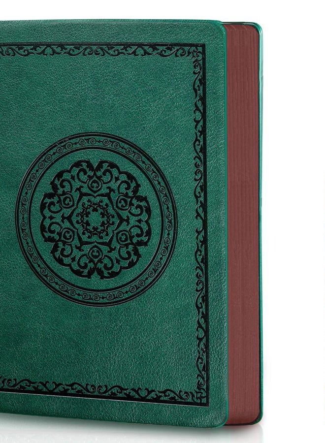 Fetinar Leather Vintage Journal Notebook,300 Pages Softcover Leather Lined Journal Notebook for Women Men,300 Pages Notebook for Travel,Business,Work,Office,School Note Taking,5.7'' X 8.3'',Green - Image 1