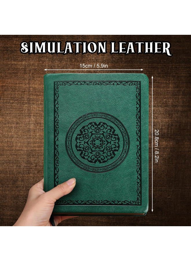 Fetinar Leather Vintage Journal Notebook,300 Pages Softcover Leather Lined Journal Notebook for Women Men,300 Pages Notebook for Travel,Business,Work,Office,School Note Taking,5.7'' X 8.3'',Green - Image 2