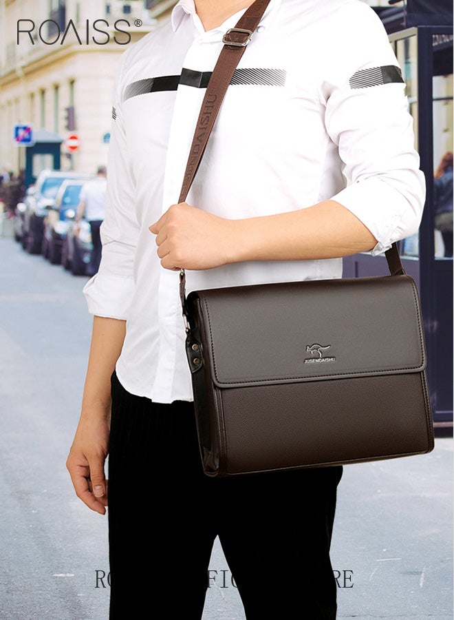 roaiss Men Business Briefcase Versatile Shoulder Bag for Men Ideal for Business and Casual Needs Lightweight with a Sleek Design Convenient Carry Handle  - Image 5