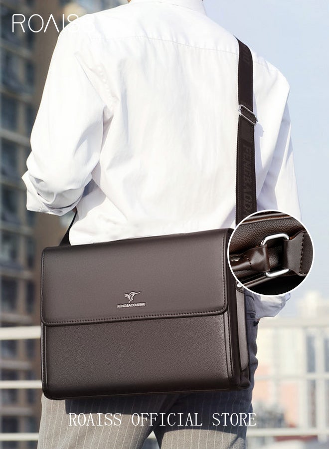 roaiss Men Business Briefcase Versatile Shoulder Bag for Men Ideal for Business and Casual Needs Lightweight with a Sleek Design Convenient Carry Handle  - Image 1