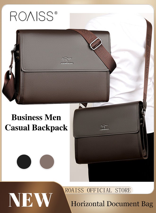 roaiss Men Business Briefcase Versatile Shoulder Bag for Men Ideal for Business and Casual Needs Lightweight with a Sleek Design Convenient Carry Handle  - Image 3
