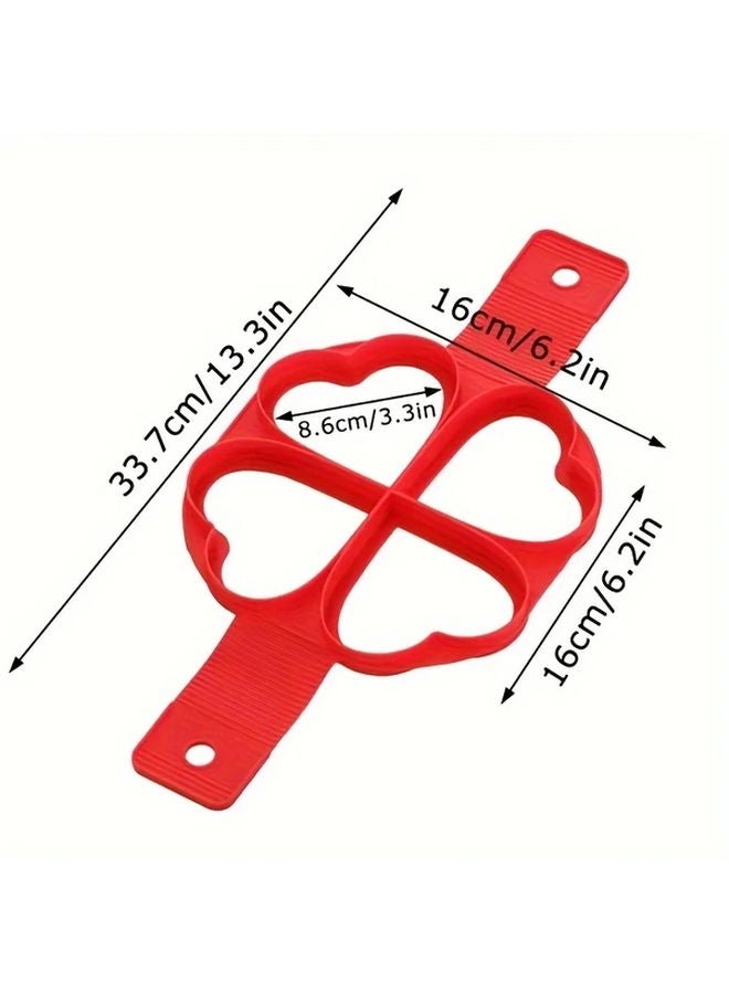 Heart Shaped Pancake Egg Ring Nonstick Silicone Mold Breakfast Maker - Image 1