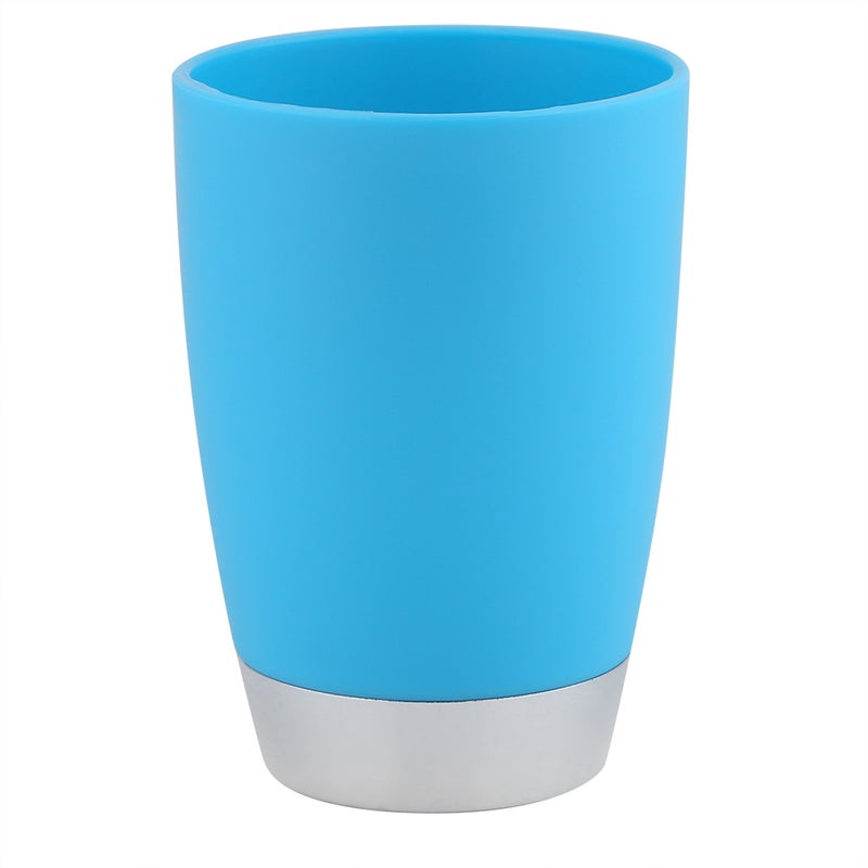 4Pcs/Set Bathroom Suit Accessories Includes Cup Toothbrush Holder Soap Dish Dispenser Blue - Image 3