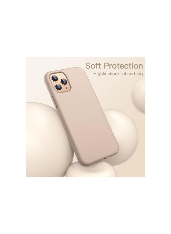 جي تيك حافظة JETech من السيليكون لهاتف iPhone 11 Pro Max مقاس 6.5 بوصة، حافظة هاتف واقية لكامل الجسم ذات ملمس حريري ناعم، غطاء مقاوم للصدمات مع بطانة من الألياف الدقيقة (ذهبي) - Image 2