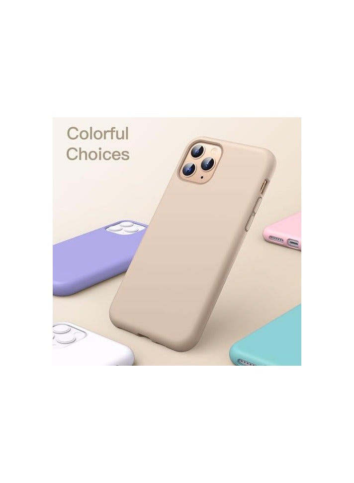 جي تيك حافظة JETech من السيليكون لهاتف iPhone 11 Pro Max مقاس 6.5 بوصة، حافظة هاتف واقية لكامل الجسم ذات ملمس حريري ناعم، غطاء مقاوم للصدمات مع بطانة من الألياف الدقيقة (ذهبي) - Image 3