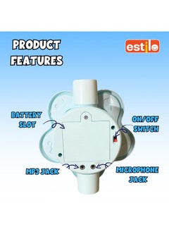 Estilo Estilo Kids Microphone with Stand, Karaoke Microphone for Kids Singing MP3 | Adjustable Height Toys for Kids,Toddlers,Child Kids Musical Microphone Toys,Birthday Gift (Mic Stand Frozen)  - Image 4