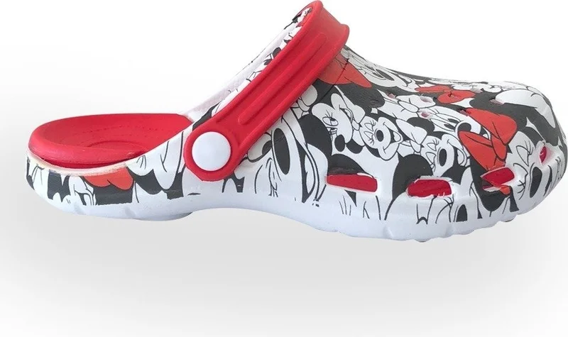 اكينالبيلا E502 White Women Mickey Mouse Hospital Sabo Slipper Sandal