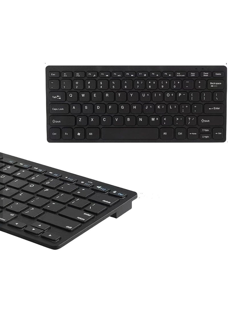 ماركة غير محددة - لوحة مفاتيح لاسلكية صغيرة ورفيعة للغاية – سهلة الحمل وهادئة بمنفذ USB - Image 1