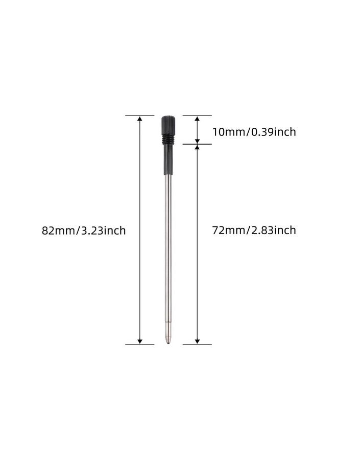 YOUMI Pens Refills 20 Pcs 3.23In Ballpoint Pen Refills Refillable Replaceable Sparkling Bling Diamond Crown Top Ballpoint Pen Refills Black Ink Refills Roller Ball Pen Refills Medium Point Pens Refill - Image 3
