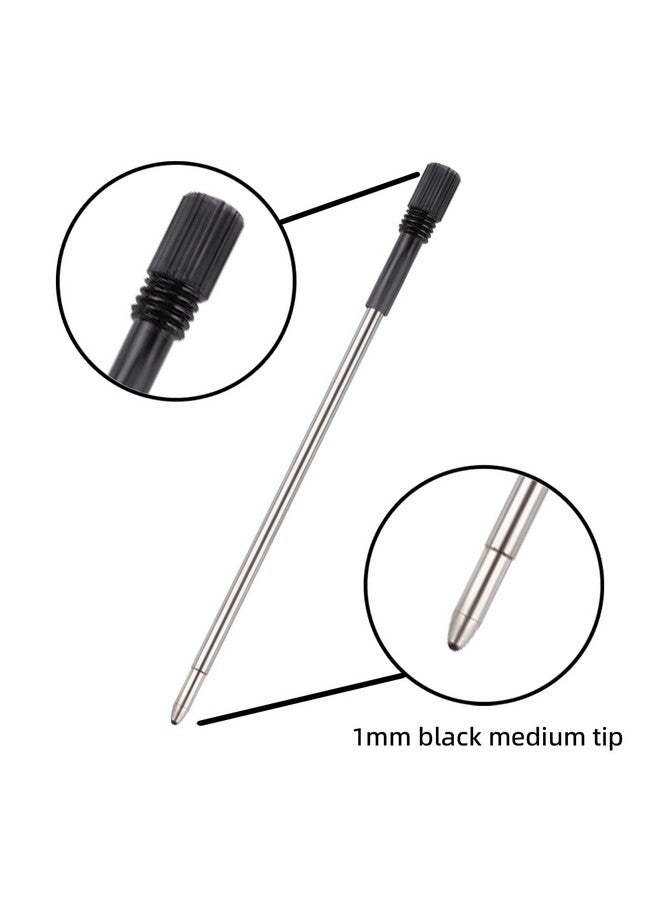 YOUMI Pens Refills 20 Pcs 3.23In Ballpoint Pen Refills Refillable Replaceable Sparkling Bling Diamond Crown Top Ballpoint Pen Refills Black Ink Refills Roller Ball Pen Refills Medium Point Pens Refill - Image 2