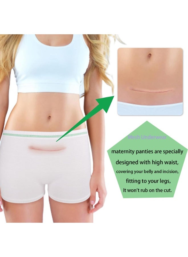 SUNSAR 8 Count Mesh Postpartum Underwear, Disposable High Waist C-Section Postpartum Underwear by |Super Soft, Stretchy, Breathable, Wicking, Latex-Free  - Image 4