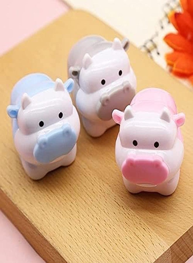 GANPUB 1Pc Random Color Cute Cattle Design Sharpener Cow Ox Kawaii Pencils Sharpeners Girls Gifts Stationery Office Supplies Nice Design Deft Processed,Writing and Correction Supplies - Image 1