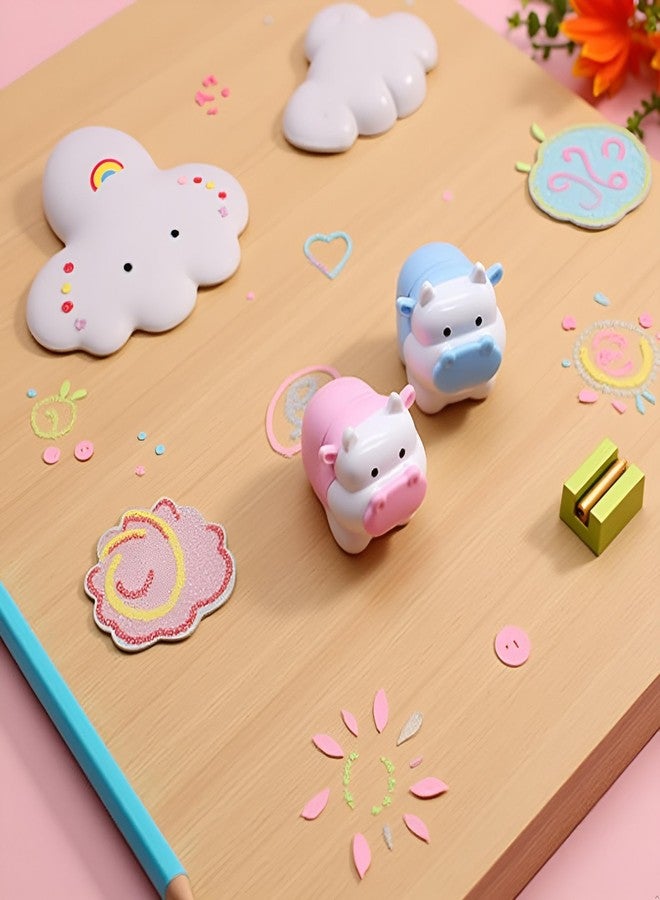 GANPUB 1Pc Random Color Cute Cattle Design Sharpener Cow Ox Kawaii Pencils Sharpeners Girls Gifts Stationery Office Supplies Nice Design Deft Processed,Writing and Correction Supplies - Image 4