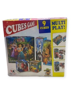 Generic 6-in-1 Wooden Blocks Puzzle for  9 Piece Colorful Wooden Blocks Picture Puzzle, Available in Different Theme (characters) 