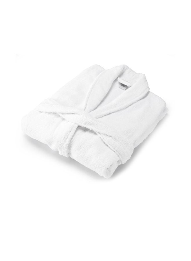 بيفت رداء حمام فاخر للبالغين من إيريس (أبيض) (مجموعة من 1) قطن تيري، عالي الامتصاص وسريع الجفاف، رداء حمام عالي الجودة للفنادق والمنتجعات الصحية - 400 جرامًا للمتر المربع - Image 4