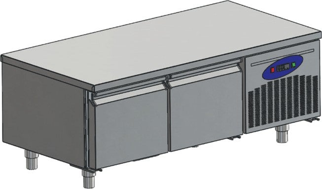CSA Inox Karacasan Industrial 304 Steel Quality 135 Lt 120 cm Two Door 700 Under-Unit Refrigerator 