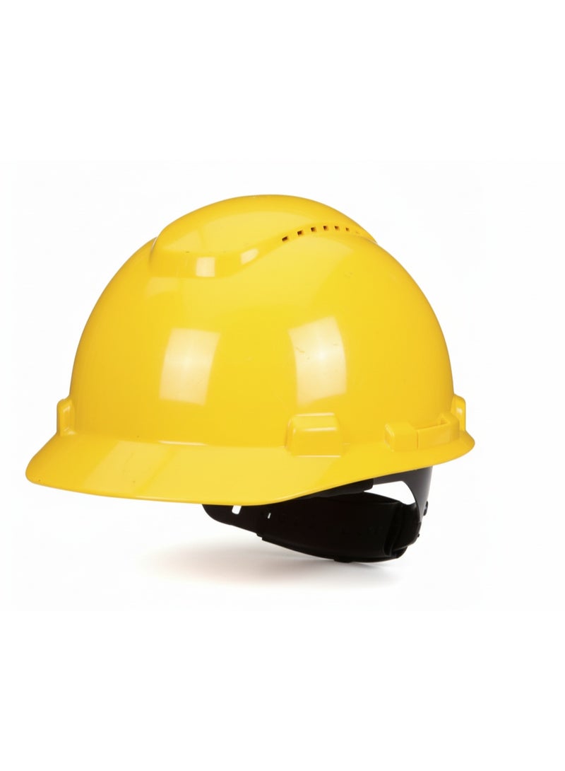 3M SecureFit H-702SFR-UV Safety Helmet – Yellow, Comfortable Hard Hat with Ratchet Adjustment and UV Sensor - Image 1