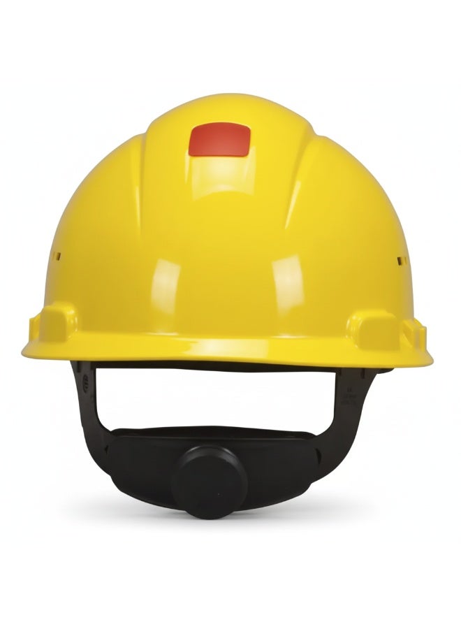 3M SecureFit H-702SFR-UV Safety Helmet – Yellow, Comfortable Hard Hat with Ratchet Adjustment and UV Sensor - Image 2
