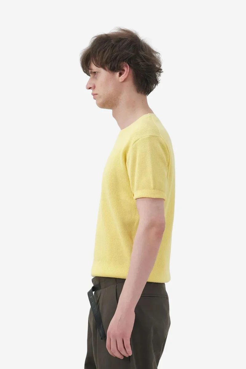 Giesto Lemon Yellow GIESTO Men's Cotton Crew Neck T-Shirt for Men | Best Price UAE