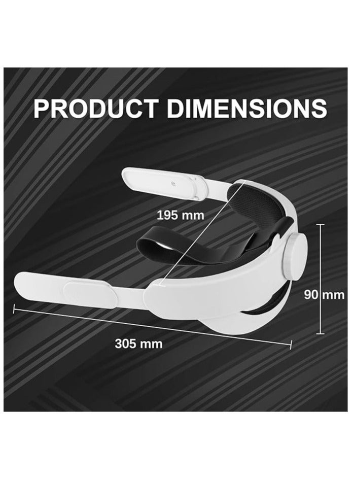 VR Head Strap Compatiable for Quest 2, Replacement for Elite Strap Adjustable Clockwork Knob Design Non-Slip Head Strap with a Head Cushion, Virtual Reality Headset Accessories - Image 5