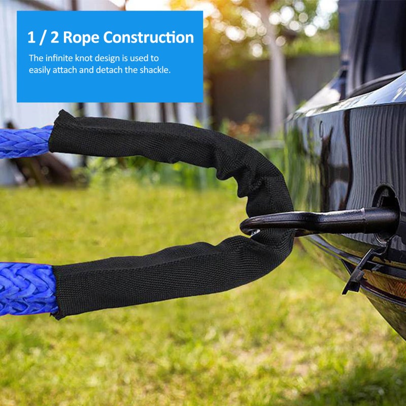 Soft Shackle: 550mm Length 8-20mm Diameter Orange - Durable UHMWPE Material High Tensile Strength 10-25 Tons for ATV UTV SUV Snowmobile Off-Road Recovery Rescue - Image 2