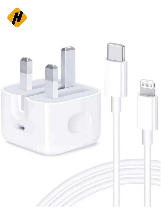 Phone 20W Charger 【Apple MFi Certified】 USB C Plug Fast Charge and USB C to Lightning Cable 2M PD Power Adapter Compatible with iPhone 13 Pro Max 13 12 SE2020 11 XR XS Max X 8 Plus iPad Pro Air Mini