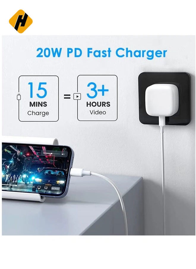 Phone 20W Charger 【Apple MFi Certified】 USB C Plug Fast Charge and USB C to Lightning Cable 2M PD Power Adapter Compatible with iPhone 13 Pro Max 13 12 SE2020 11 XR XS Max X 8 Plus iPad Pro Air Mini