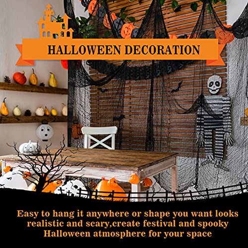 Cyantor 5Pcs Halloween Creepy Cloth Black 30×72inch - Halloween Decorations Clearance - Creepy Spooky Halloween Decorations Outdoor Indoor - Image 2