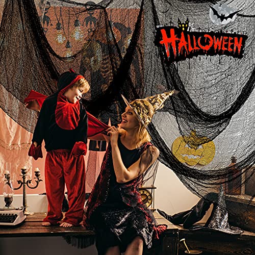 Cyantor 5Pcs Halloween Creepy Cloth Black 30×72inch - Halloween Decorations Clearance - Creepy Spooky Halloween Decorations Outdoor Indoor - Image 4