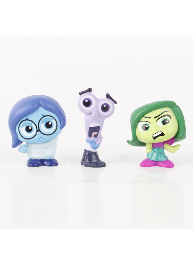 null - Animation Mind Secret Service Team INSIDE OUT Cartoon Model Three-dimensional Doll Hand-mounted Car Doll Machine Pendulum-Height:3-5CM - Image 1