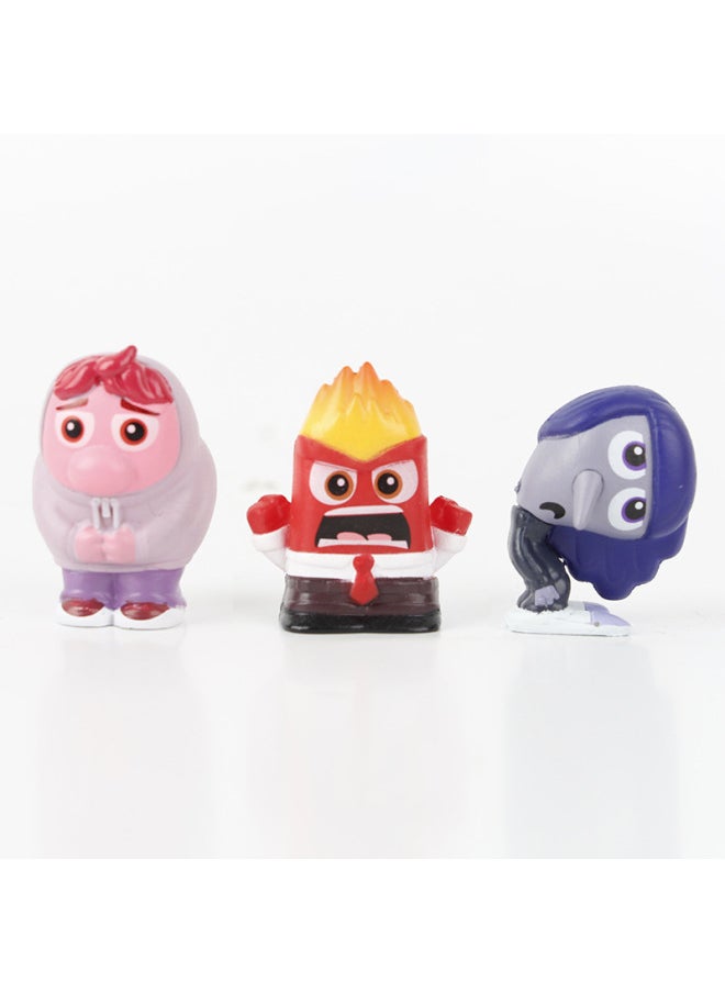 null - Animation Mind Secret Service Team INSIDE OUT Cartoon Model Three-dimensional Doll Hand-mounted Car Doll Machine Pendulum-Height:3-5CM - Image 1