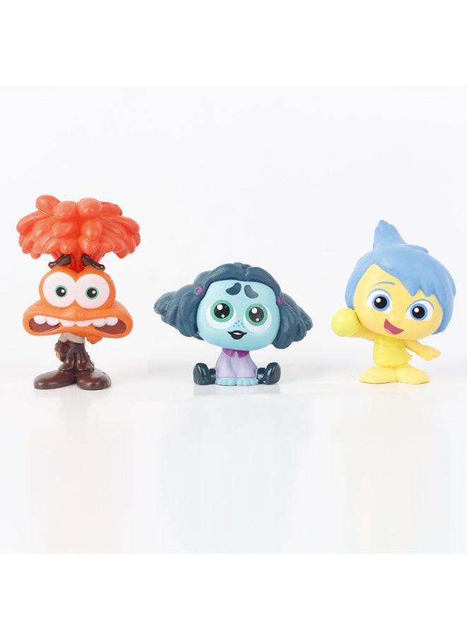 null - Animation Mind Secret Service Team INSIDE OUT Cartoon Model Three-dimensional Doll Hand-mounted Car Doll Machine Pendulum-Height:3-5CM - Image 1