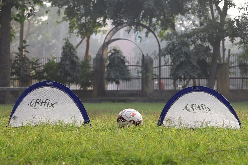 Fitfix ® Model Pop Up Goal 1 Pair- 2 ps Portable Soccer Goals with Carry Bag Long Life Durable Frame Quick Setup Easy Fold (120 x 80) - Image 4