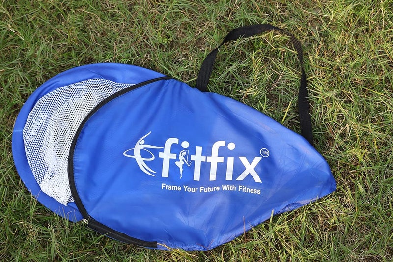 Fitfix ® Model Pop Up Goal 1 Pair- 2 ps Portable Soccer Goals with Carry Bag Long Life Durable Frame Quick Setup Easy Fold (120 x 80) - Image 3