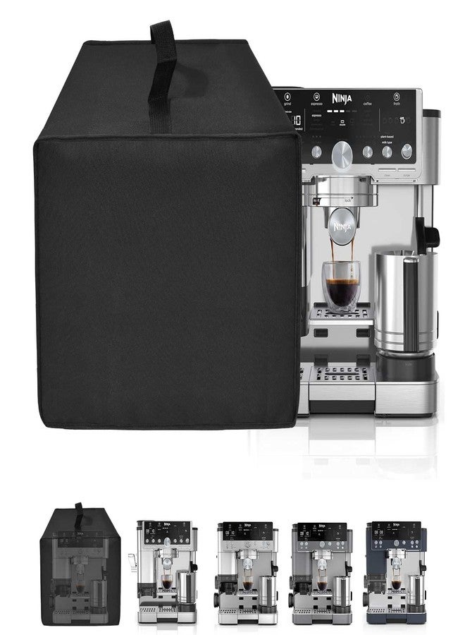 NUENSS-ROR غطاء ماكينة إسبريسو NUENSS-ROR لماكينات الإسبريسو Ninja Luxe Café ES601 و ES701 و ES601CY و ES601GM، غطاء مقاوم للماء لحماية ماكينة صنع القهوة من الغبار - ملحقات ماكينة صنع القهوة (أسود) - Image 1