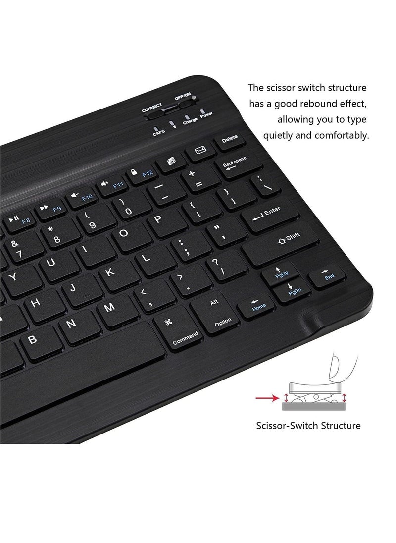 Arabic and English Bluetooth Keyboard and Mouse Combo, Ultra-Slim Portable Compact Wireless Mouse Keyboard Set for IOS Android Windows Tablet Phone iPhone iPad Pro Air Mini - Image 3