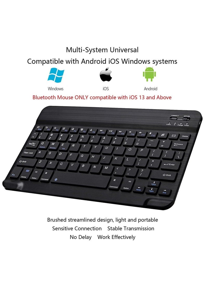 Arabic and English Bluetooth Keyboard and Mouse Combo, Ultra-Slim Portable Compact Wireless Mouse Keyboard Set for IOS Android Windows Tablet Phone iPhone iPad Pro Air Mini - Image 2